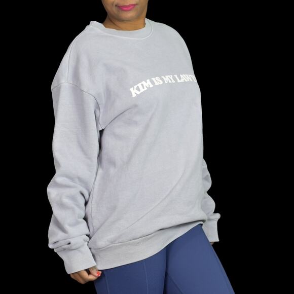 Talentless Sweatshirt Purple Pastel Pullover Kim Is My Lawyer Boxy Cotton Medium - Picture 11 of 13